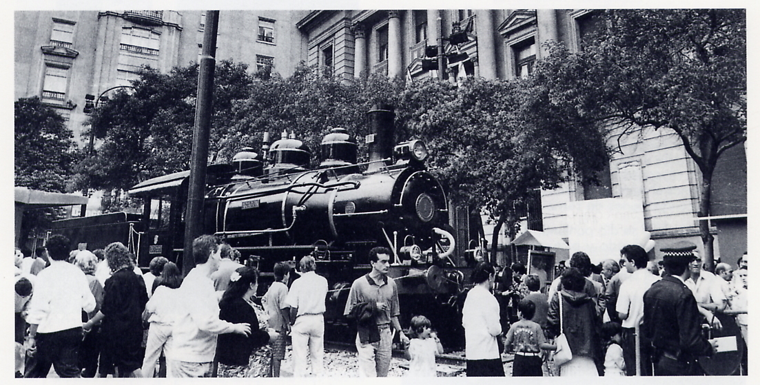 La Badlwin nº1 expuesta en la Plaza de España. Foto: Archivo AZAFT